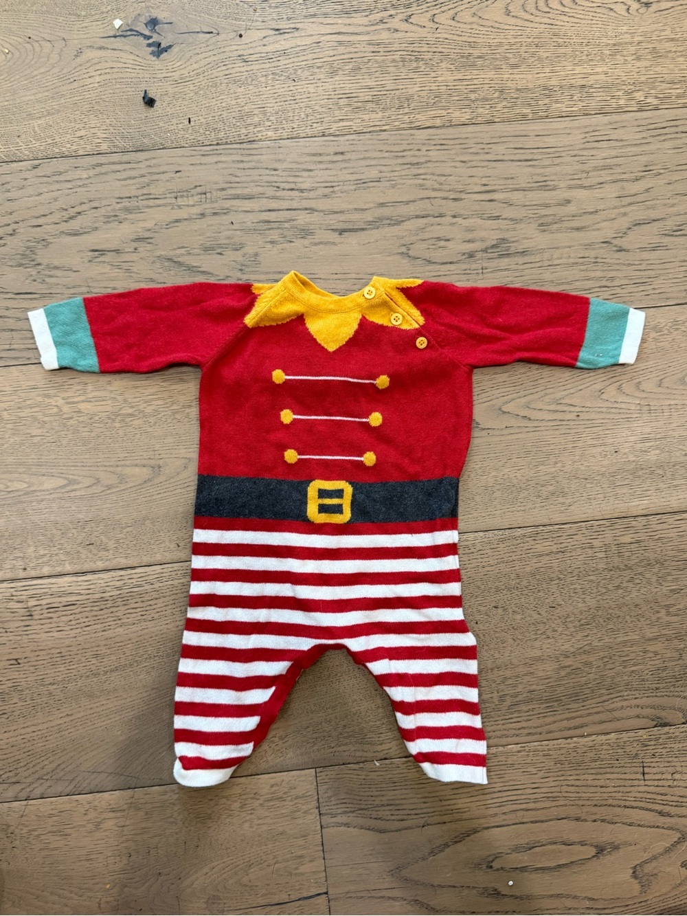 Angel Dear Nutcracker Soldier Knit Romper 3–6M Christmas Holiday